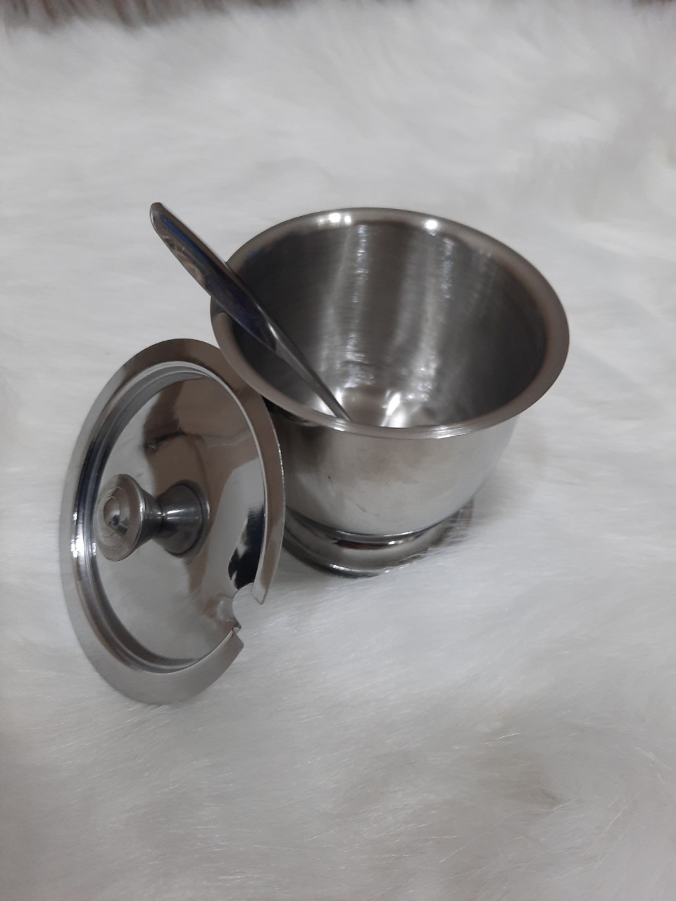 Hũ Inox Đựng Gia Vị Có Kèm Muỗng