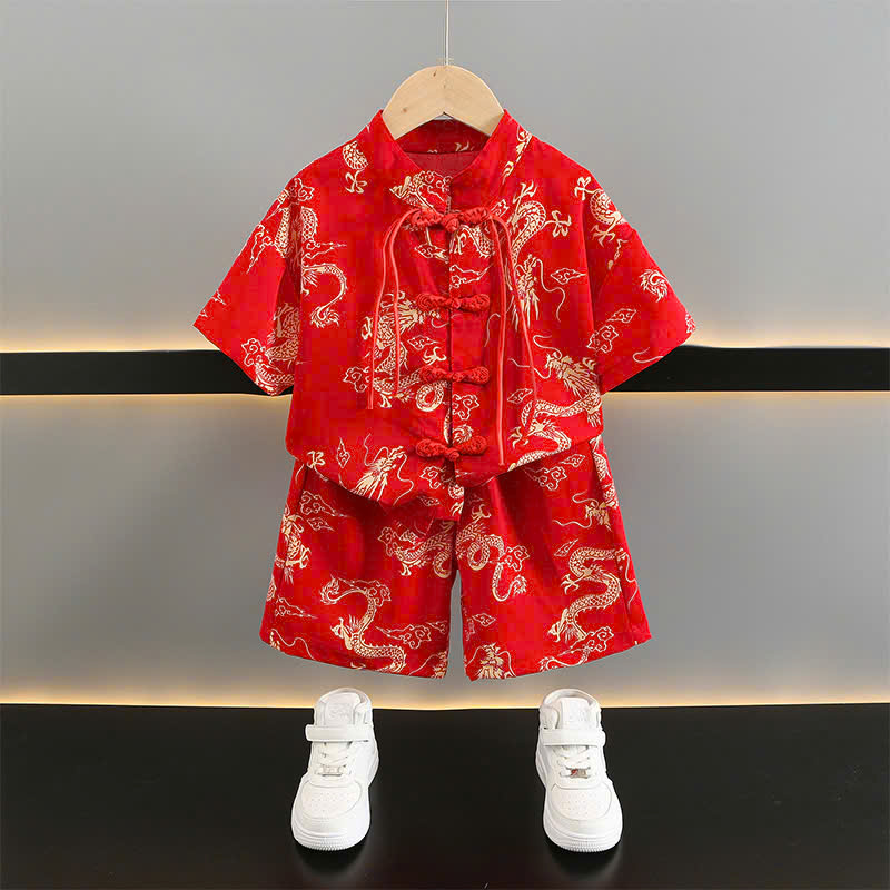 bộ quần áo phong cách Trung Hoa cho bé trai diện lễ tết năm mới hàng Quảng Châu