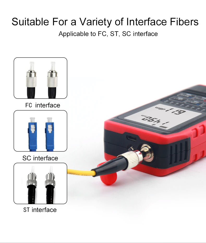 Máy Đo Công Suất Quang Và Test Cáp Mạng NOYAFA NF-908 (Dùng Pin Sạc) - Hàng Chính Hãng. NOYAFA NF-908 Multifunction Optical Power Meter Visual Fault Locator Network Cable Test Optical Fiber Tester