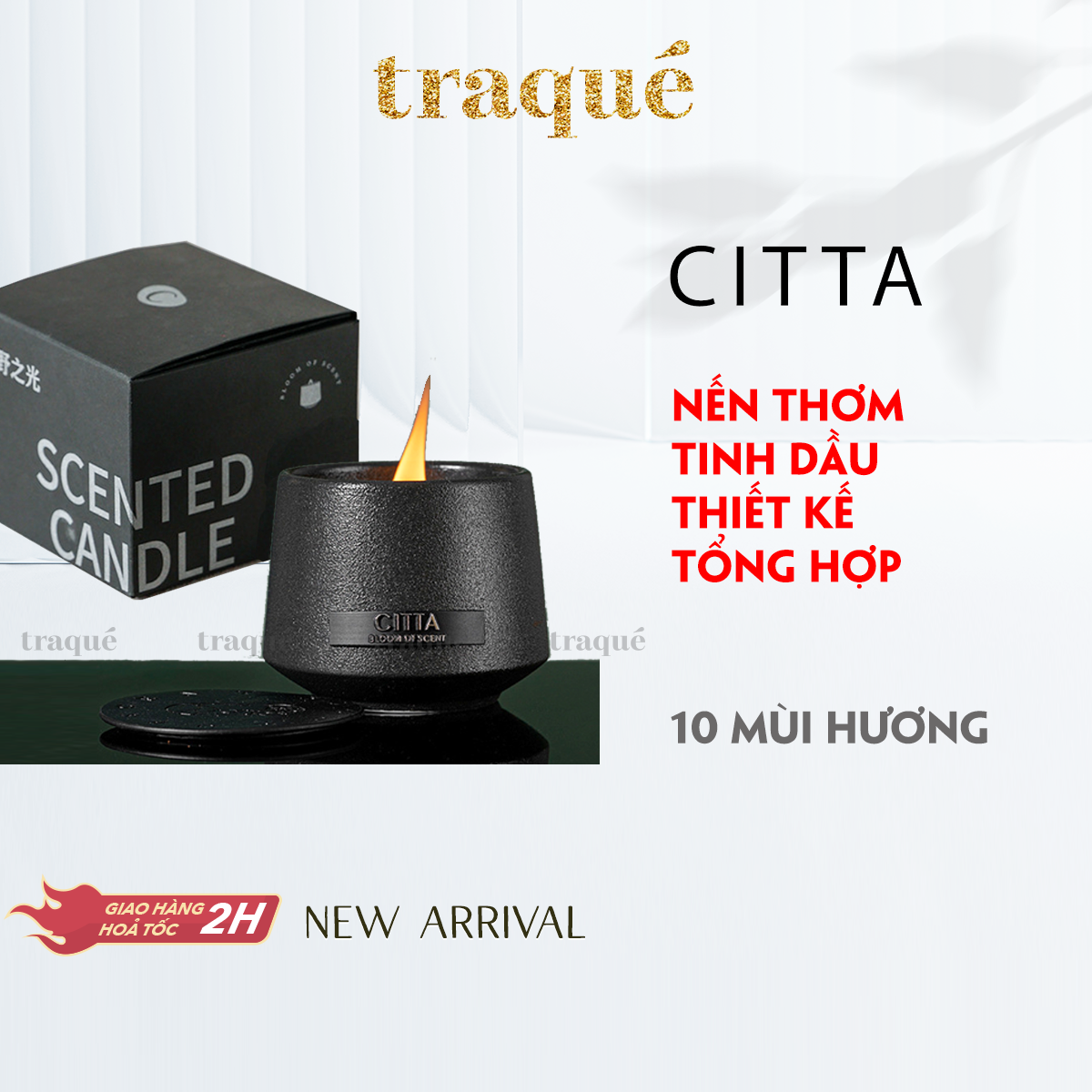 Nến thơm tinh dầu Citta - Cốc đen nắp mềm