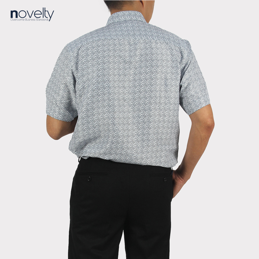 Áo sơ mi nam ngắn tay Novelty Casual hoa văn NSMMHTNSPB220509N