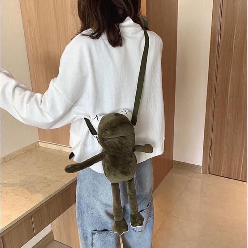 Túi đeo chéo ếch kermit gấu bông xinh xắn ulzzang cực kì hot