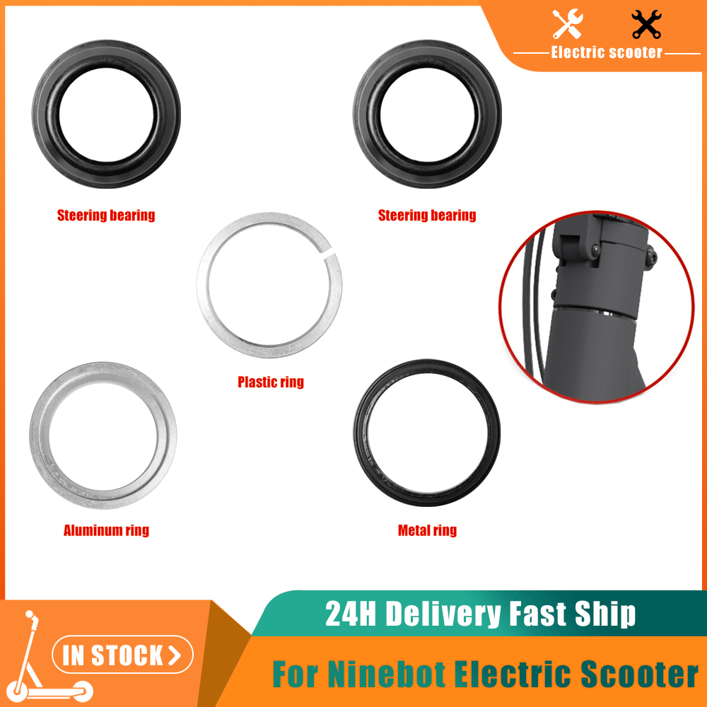 Lực Mặt Trước Ống Kim Loại Vòng Tròn Chịu Lực Bát Cho Xe Ninebot G30/G30D Xe Điện Nhôm Vòng Bi Vòng Xoay Lái Bộ Color: 1pcs