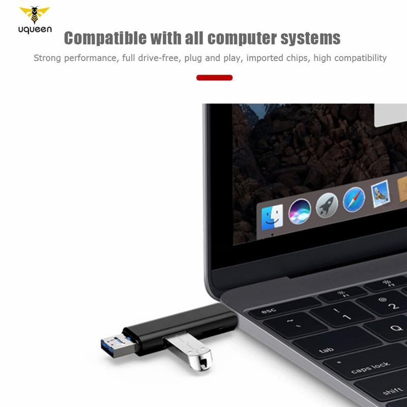 Đầu đọc thẻ nhớ USB3.0 type-C 5 trong 1 chất lượng cao tiện dụng