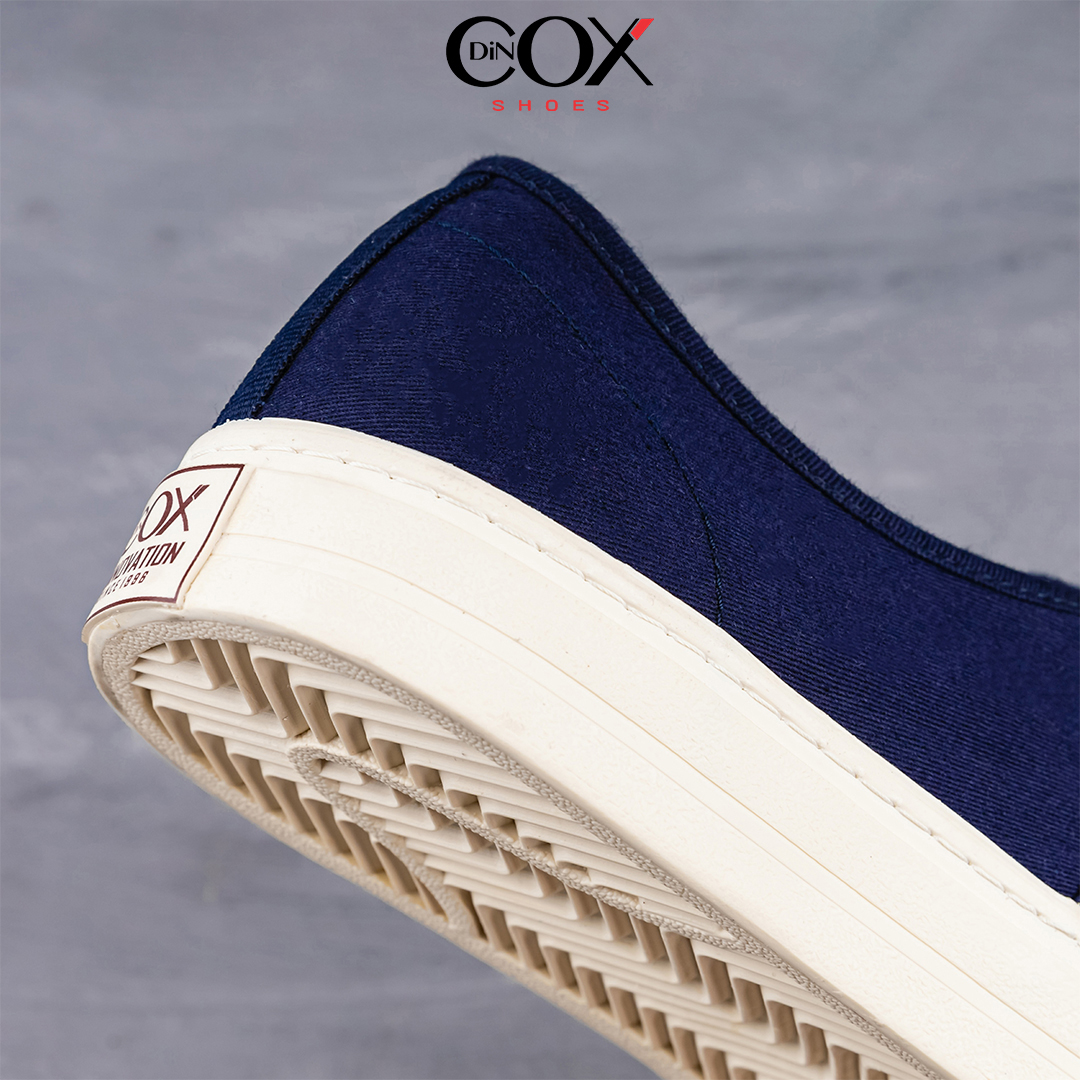 Giày Sneaker Nam Vải Canvas DINCOX E06 Dark Navy Đơn Giản Tinh Tế Sang Trọng