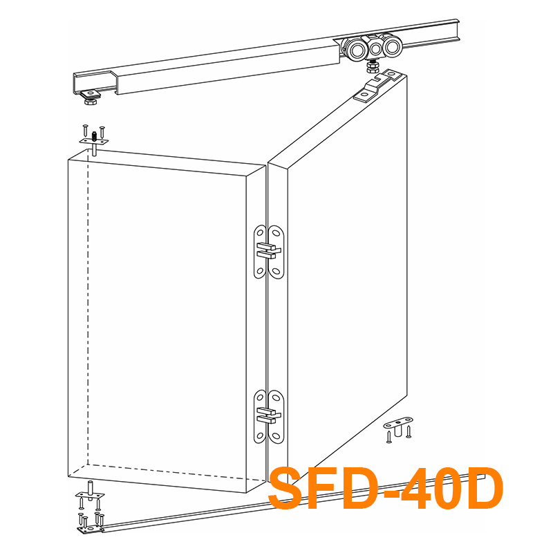 Bộ phụ kiện cửa trượt xếp dùng cho cửa có khung SFD-40D