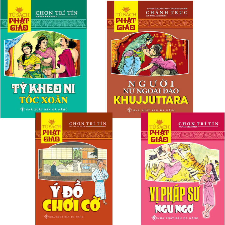 Combo Tủ Sách Phật Giáo Tỳ Kheo Ni Tóc Xoăn + Người Nữ Ngoại Đạo Khujjuttara + Ý Đồ Chơi Cờ + Vị Pháp Sư Ngu Ngơ _QB