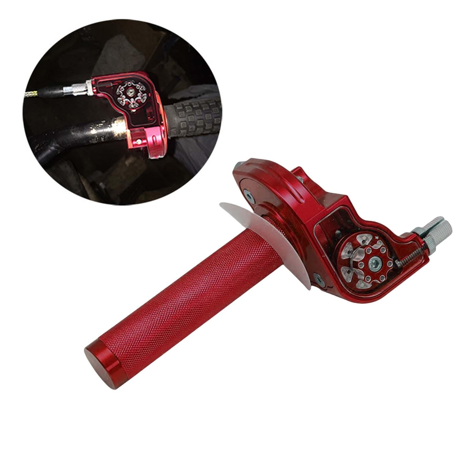 Throttle Grip Handlebar Grip  Aluminum Alloy 22mm Handlebar for Motorbike , Red
