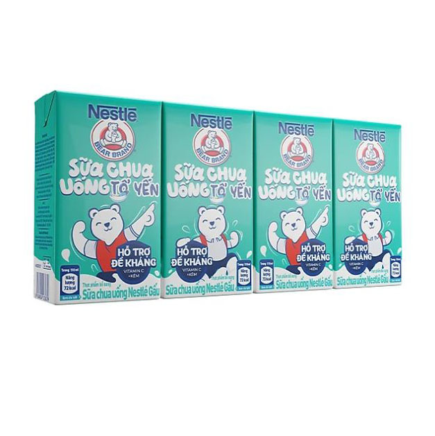Sữa chua tổ yến Nestlé Yogu Gấu (thùng 48 hộp x 110ml)