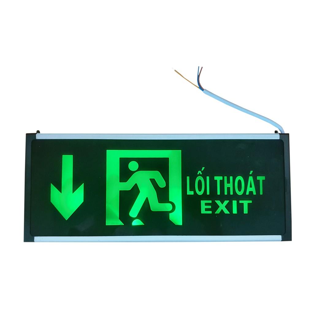 ĐÈN THOÁT HIỂM ĐÈN EXIT 2 MẶT HƯỚNG XUỐNG