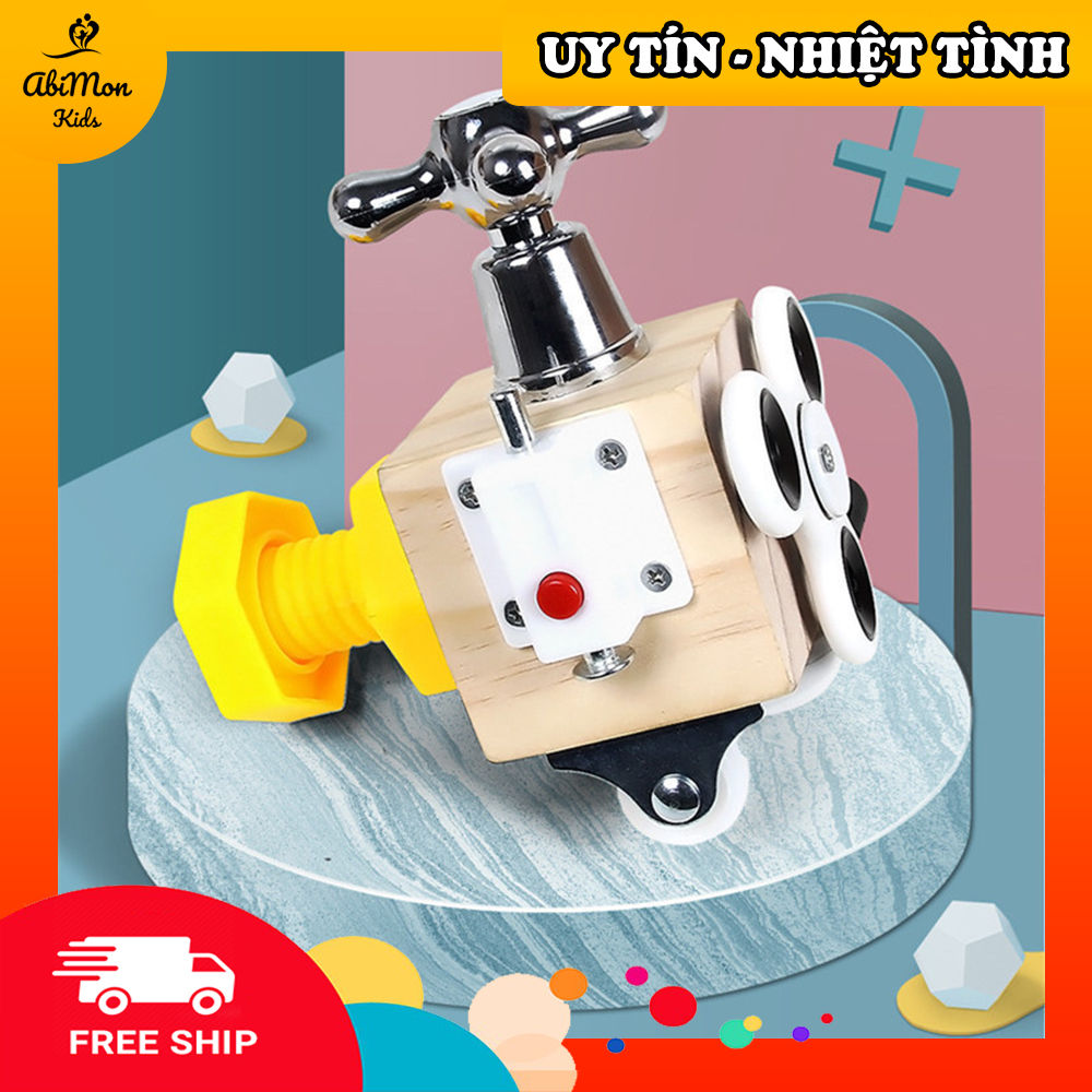 Đồ Chơi Hộp Bận Rộn Gỗ 6 Mặt Cho Bé  || Montessori cao cấp || Đồ chơi Gỗ - Giáo Dục - An toàn - Thông minh