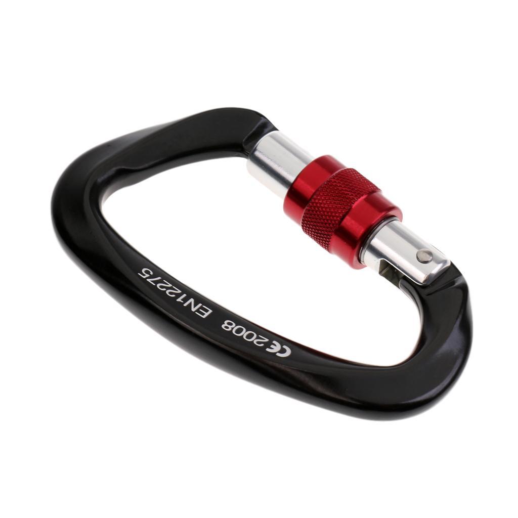 25KN Double Sheave Trolley Cable Rope Pulley with Screw Locking Carabiner for Rock Climbing Caving Tree Arborist Rigging Rescue