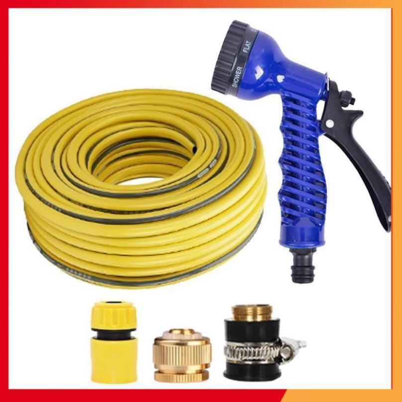 Bộ dây và vòi xịt tăng áp lực nước,rửa xe, tưới cây 7-10m 206843