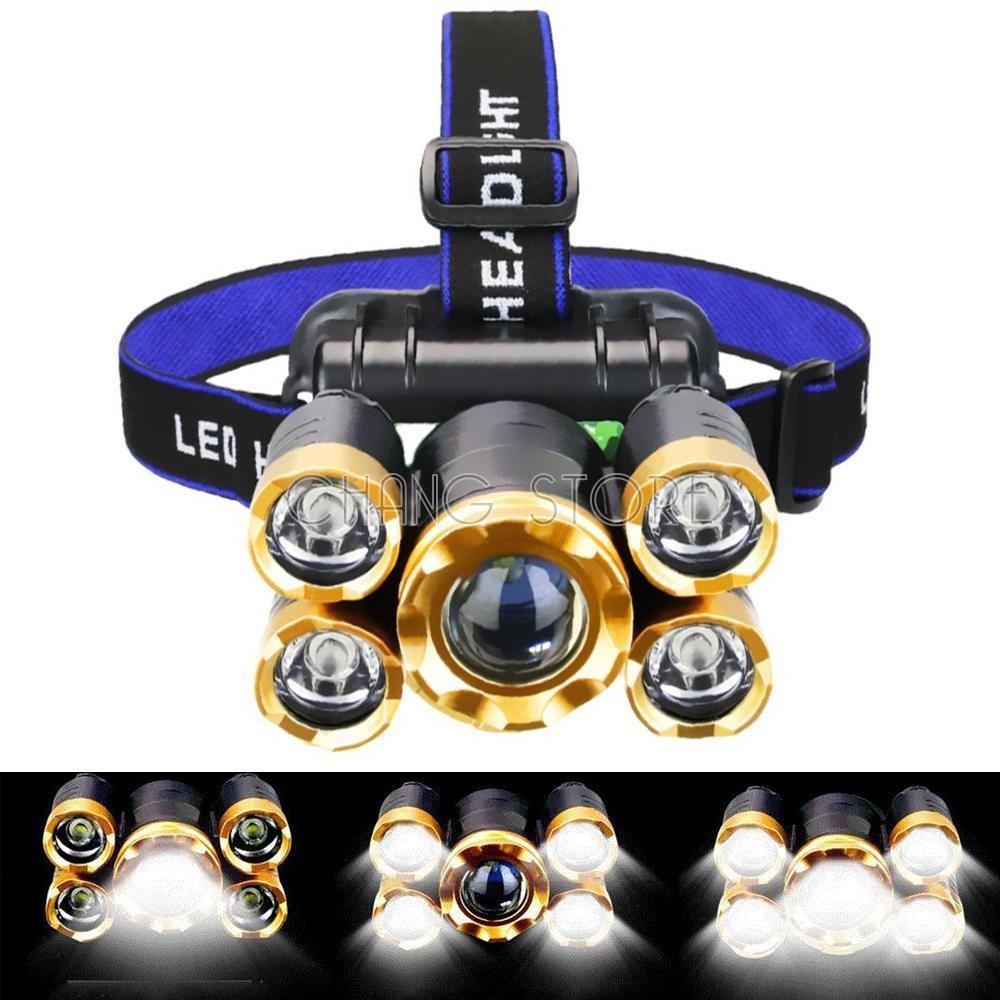 Đèn Pin Siêu Sáng 5 Led Đội Đầu