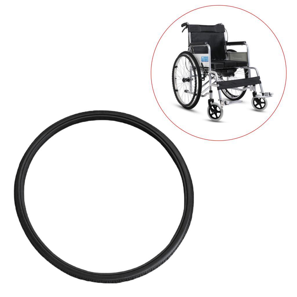 2Pcs Heavy Duty Polyurethane  Wheelchair Street Tire for 24x1 3/8 inch