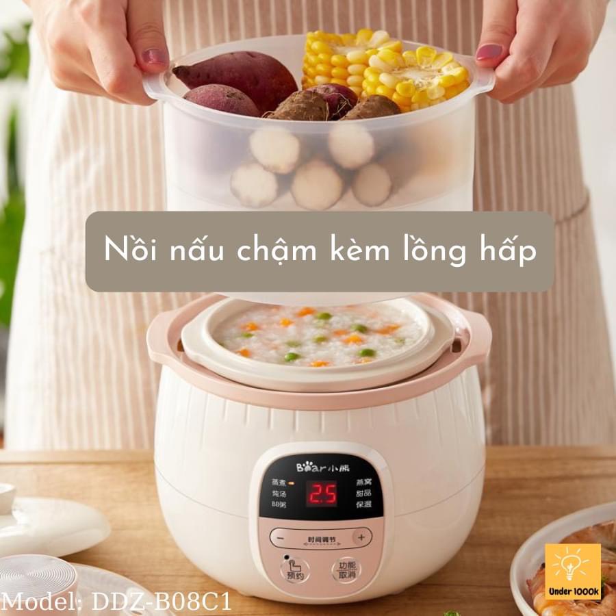 Nồi nấu chậm Bear 1.6 lít SUBE002 - Hàng chính hãng