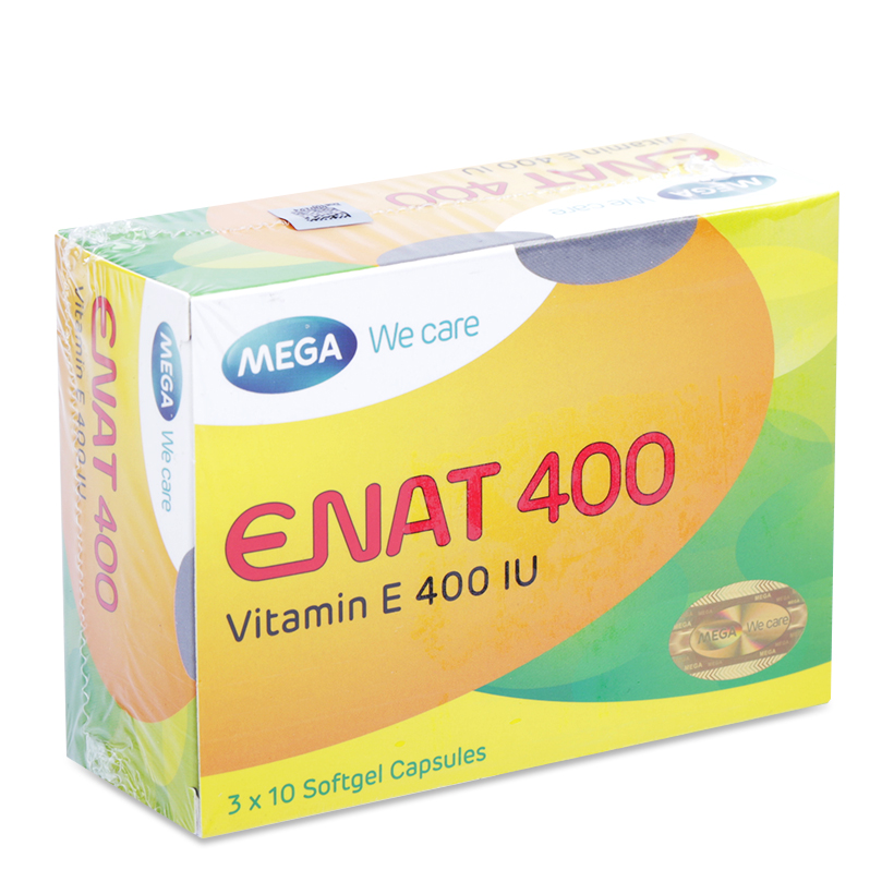 Viên bổ sung vitamin E Enat 400IU (Hộp 3 vỉ x 10 viên)