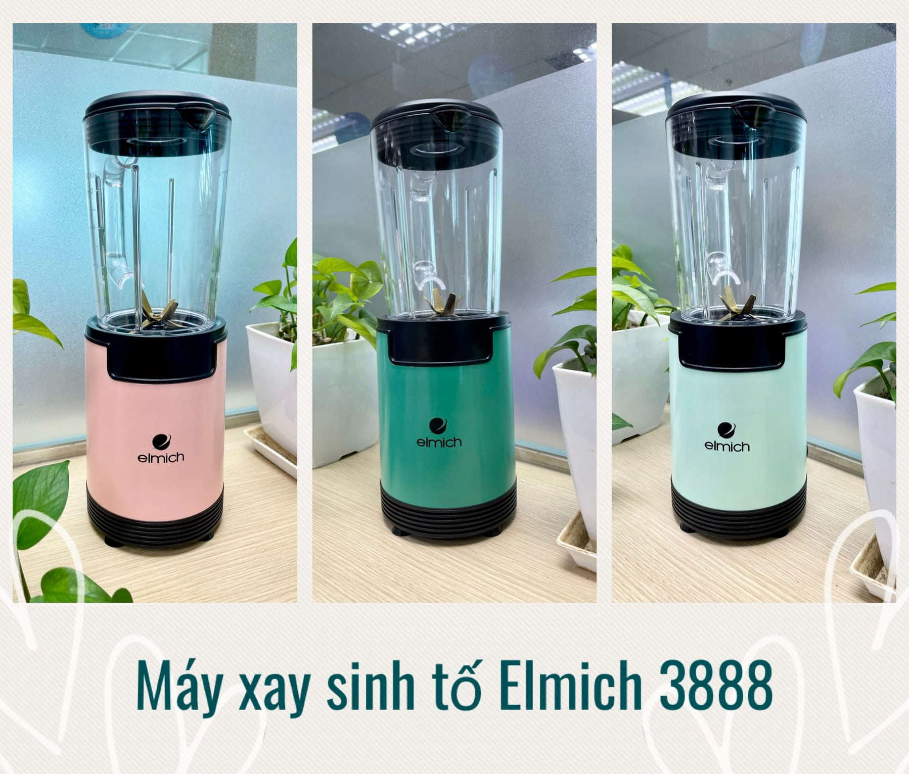 Máy xay sinh tố Elmich BLE 3888- Hàng chính hãng