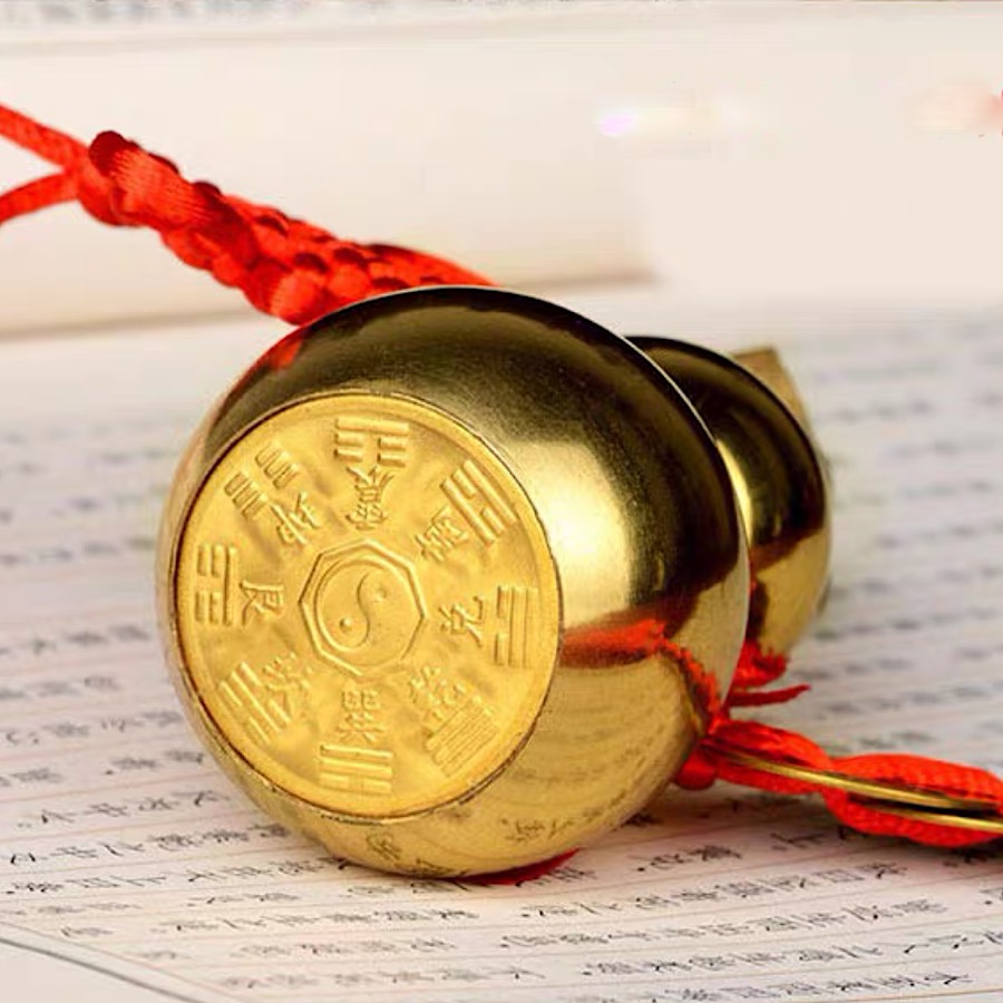 DÂY TREO HỒ LÔ 9cm VÀ 5 ĐỒNG XU NGŨ ĐẾ THU HÚT TÀI LỘC , HOÁ SÁT