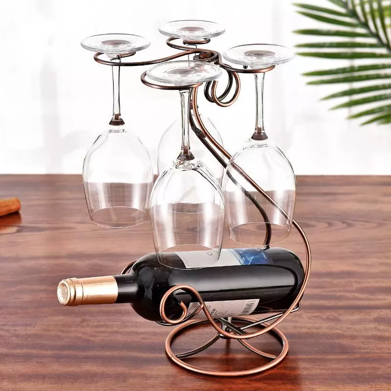 Giá Treo Loại 4 Ly Và Để Rượu Vang Màu Đồng NT043