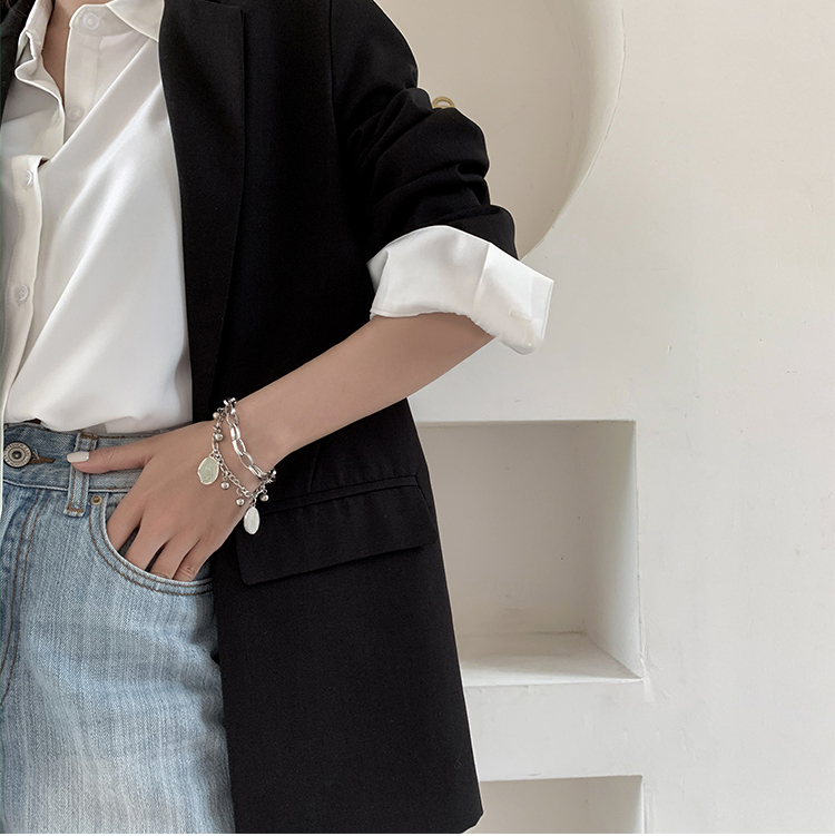 Lắc tay nam nữ đẹp Unisex dây kép Hàn Quốc