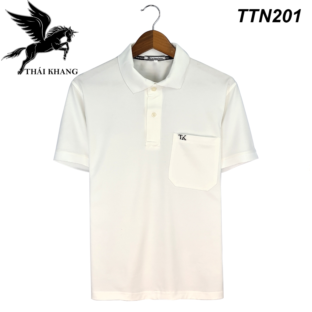 Áo thun nam polo trơn trung niên vải cotton mặc MÁT form rộng thoải mái áo thun nam sọc cổ sọc tay