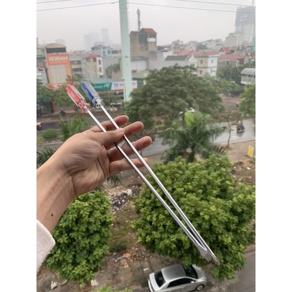 Tô vít dài 5x300 mm - Tuốc nơ vít dẹt, 4 cạnh cán cứng nhựa trong Cmart