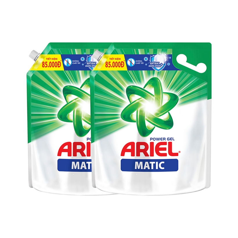 Combo 2 Nước Giặt Ariel Matic Đậm Đặc (3.6Kg/ Túi)