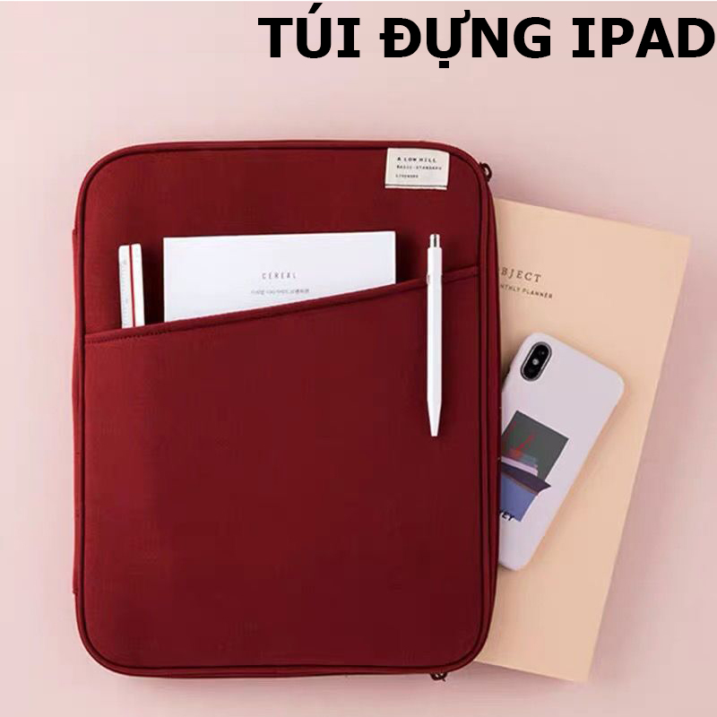 Túi Bảo Vệ, Chống Sốc Dành Cho Ipad, Máy Tính Bảng; Nhiều Ngăn Chứa Phụ Kiện; Phù Hợp Dòng Máy 9,7 / 10,5 / 11 Inch - Hàng Nhập Khẩu