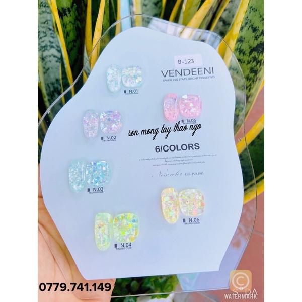 Set Gel kẹo bông gòn 6 màu Vendeeni siêu ngọt ngào dành cho Nail