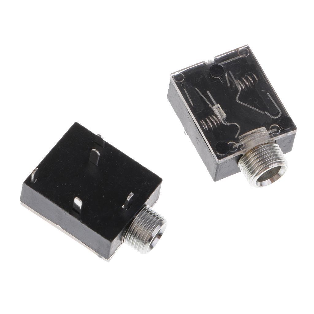 2-7pack 5Pcs Plastic PCB Mount 5-Pin Stereo 3.5mm Socket Audio Connector