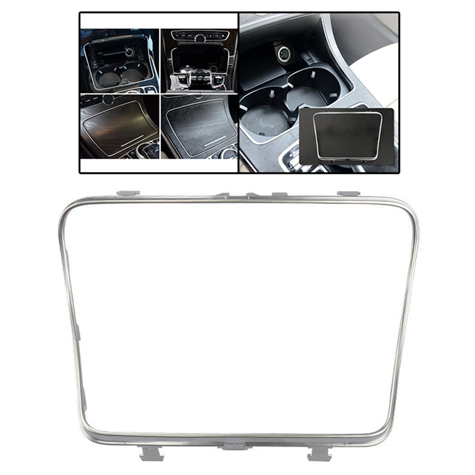 Console Cup Holder Strip Trim Frame Ashtray Trim Ring Stickers Fits for Mercedes C Class W205 GLC Class W205 2015-20 Moulding Trim Plating