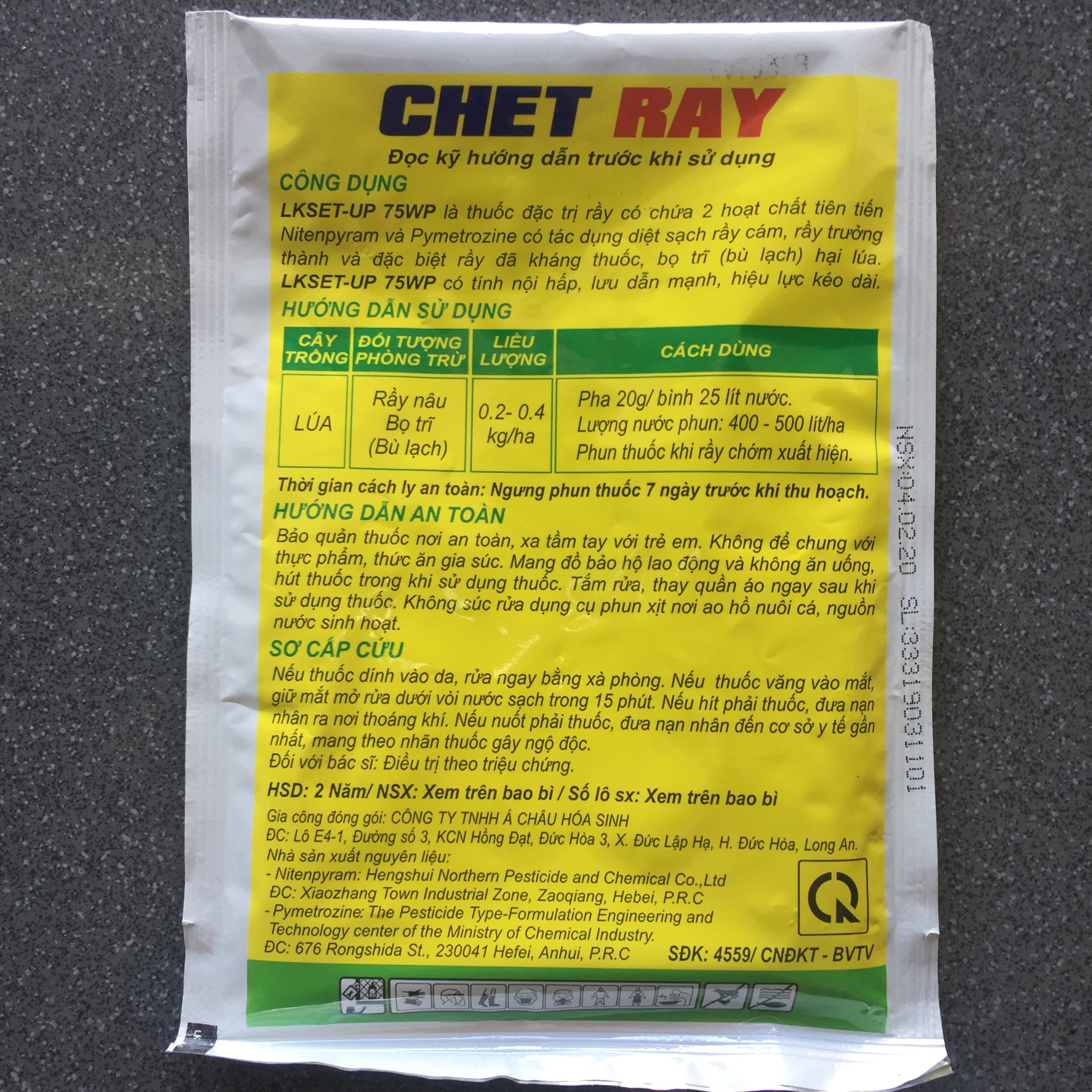 10 gói Thuốc trừ Rầy, Bọ Trĩ Chet Ray 20gr