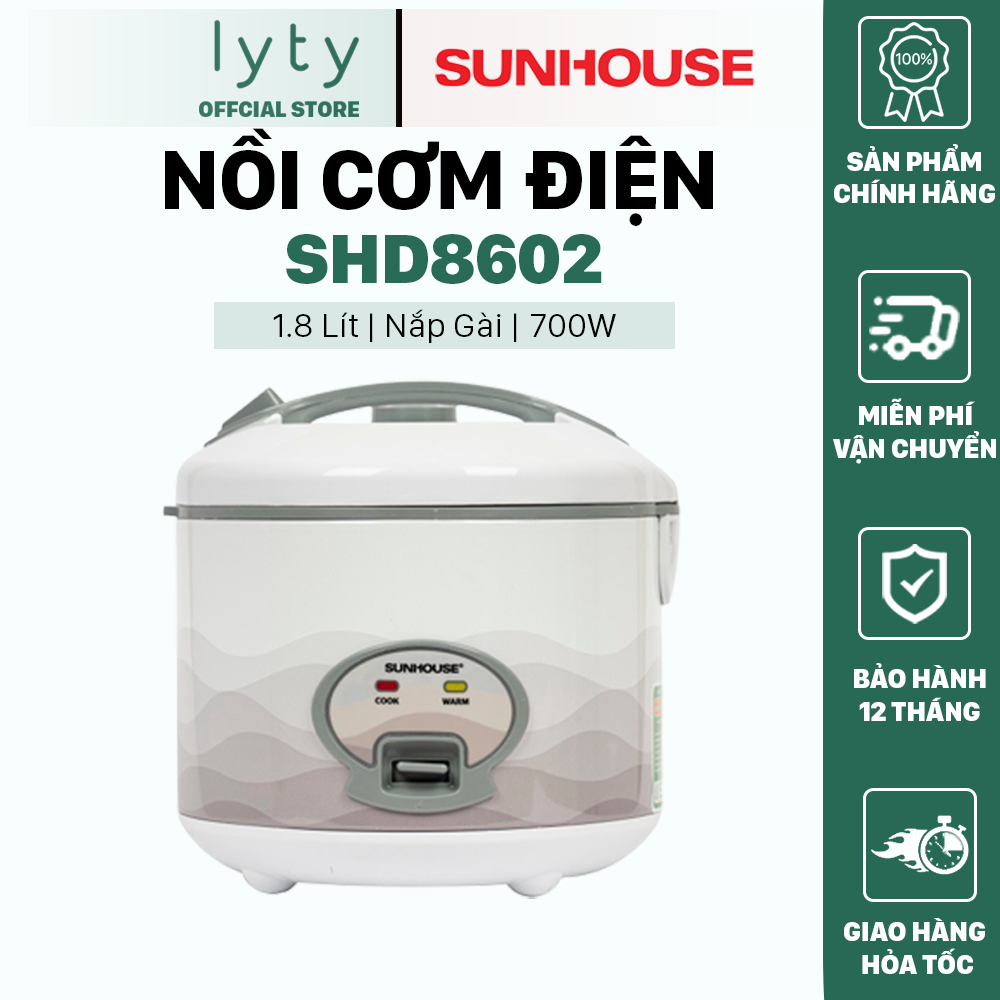 [Hàng chính hãng] Nồi cơm điện SUNHOUSE 1.8L SHD8602