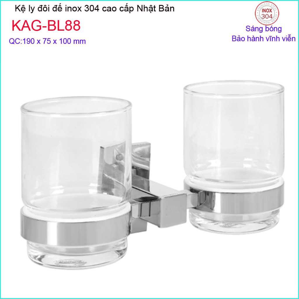 Kệ ly đơn, kệ ly đôi, Kệ bàn chải đánh răng inox kace, kệ để ly bàn chải inox 304 Nhật Bản