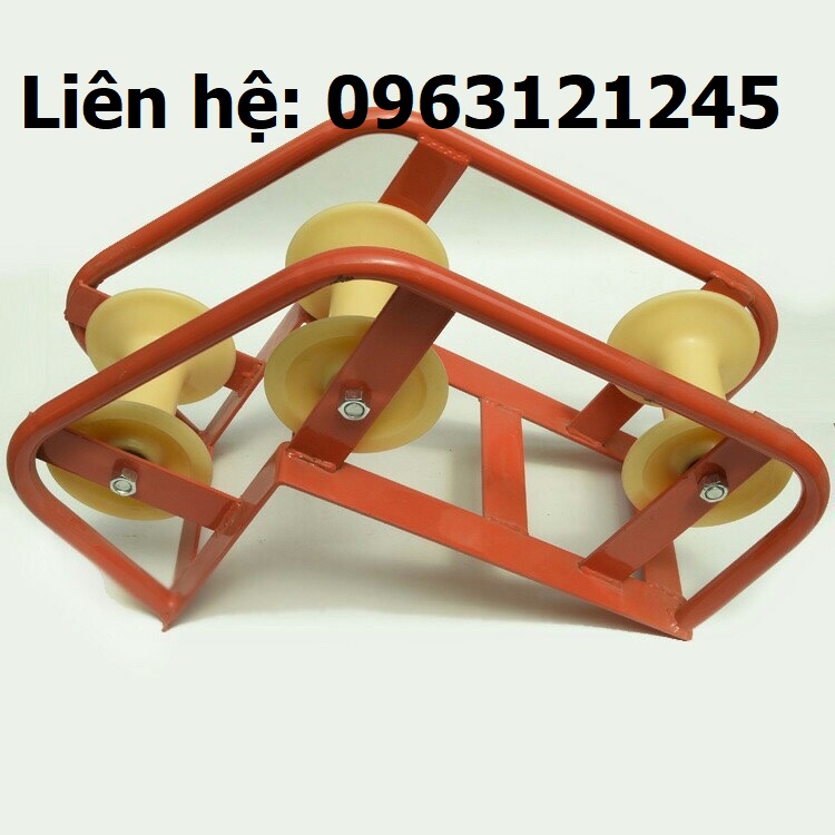 Con lăn kéo cáp mặt đất puly nhựa