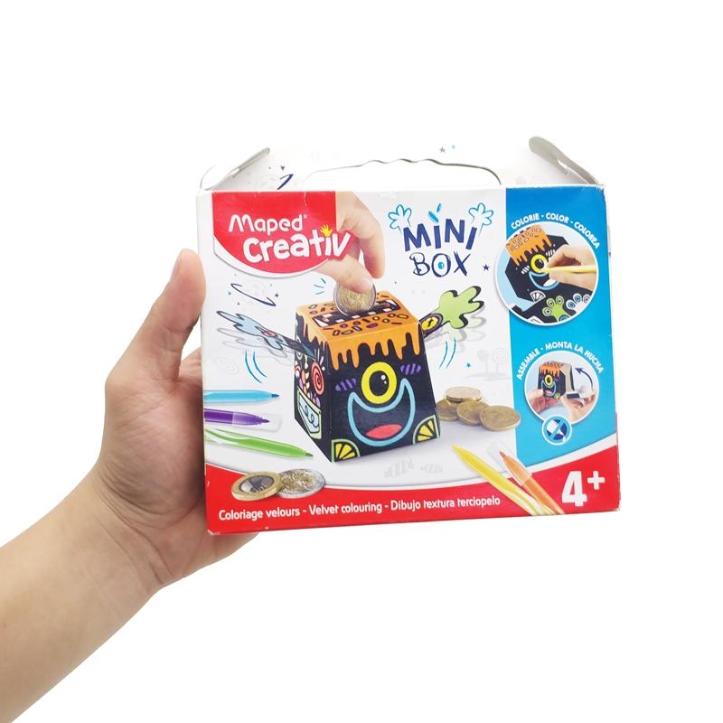 Đồ Chơi Thủ Công Trang Trí Hộp Đựng Tiền Mini Box - Maped Creative 907013 - Velvet Colouring