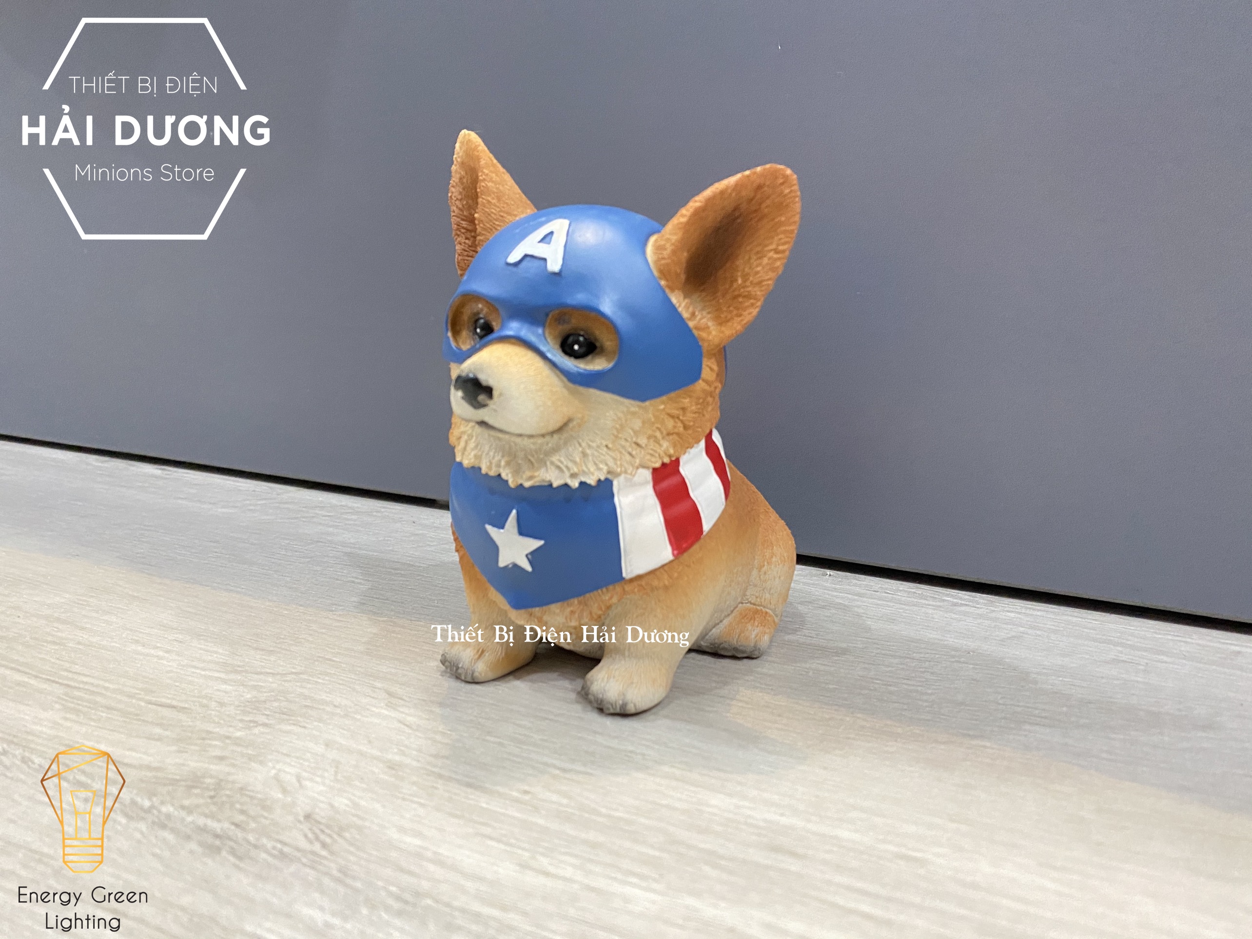 Bộ Tượng Cún Siêu Anh Hùng Đút Tiền Tiết Kiệm Dễ Thương - Corgi Và Những Người Bạn - Quà Tặng Decor Căn Phòng Ý Nghĩa