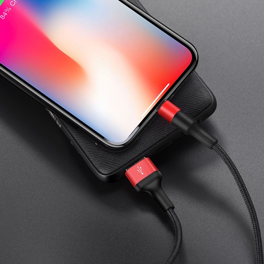 Cáp Sạc Nhanh Type C loại tốt - HOCO X26 XPRESS dài 1 mét – Dây bọc dù chống xoắn, đứt – Dành cho Samsung, OPPO, LG..