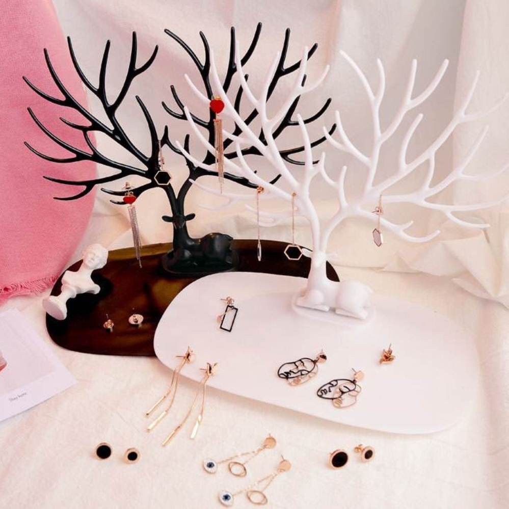 Cây treo trang sức nhiều nhánh trang trí decor độc đáo tặng kèm 1 dây cột tóc hoa mặt trời- màu sắc giao ngẫu nhiên
