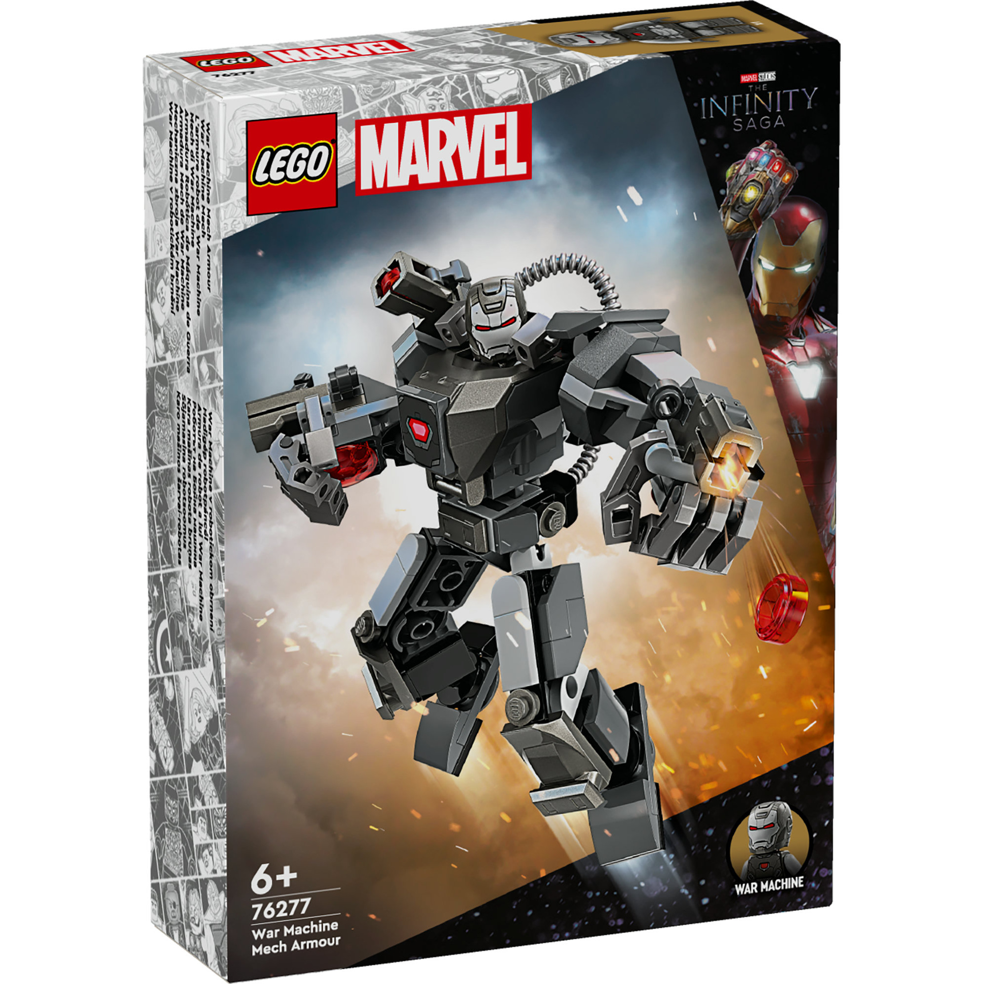 LEGO SUPERHEROES 76277 Đồ chơi lắp ráp Chiến giáp War Machine (154 chi tiết)