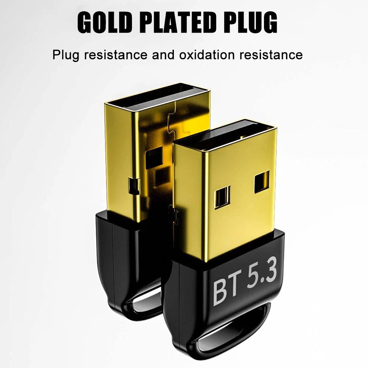 Bộ thu phát Bluetooth Dongle 5.3 Vinetteam- Thiết bị thu phát nhạc không dây Nano USB 5.3 Bluetooth hỗ trợ cho Laptop, Máy tính để bàn - hàng chính hãng