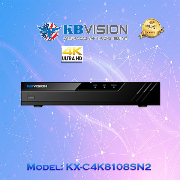 ĐẦU GHI HÌNH IP KBVISION KX-C4K8108SN2 8 KÊNH I KX-C4K8116SN2 16 KÊNH - HỖ TRỢ ĐẾN 8MP, CHUẨN HÌNH ẢNH, CHUẨN ONVIF