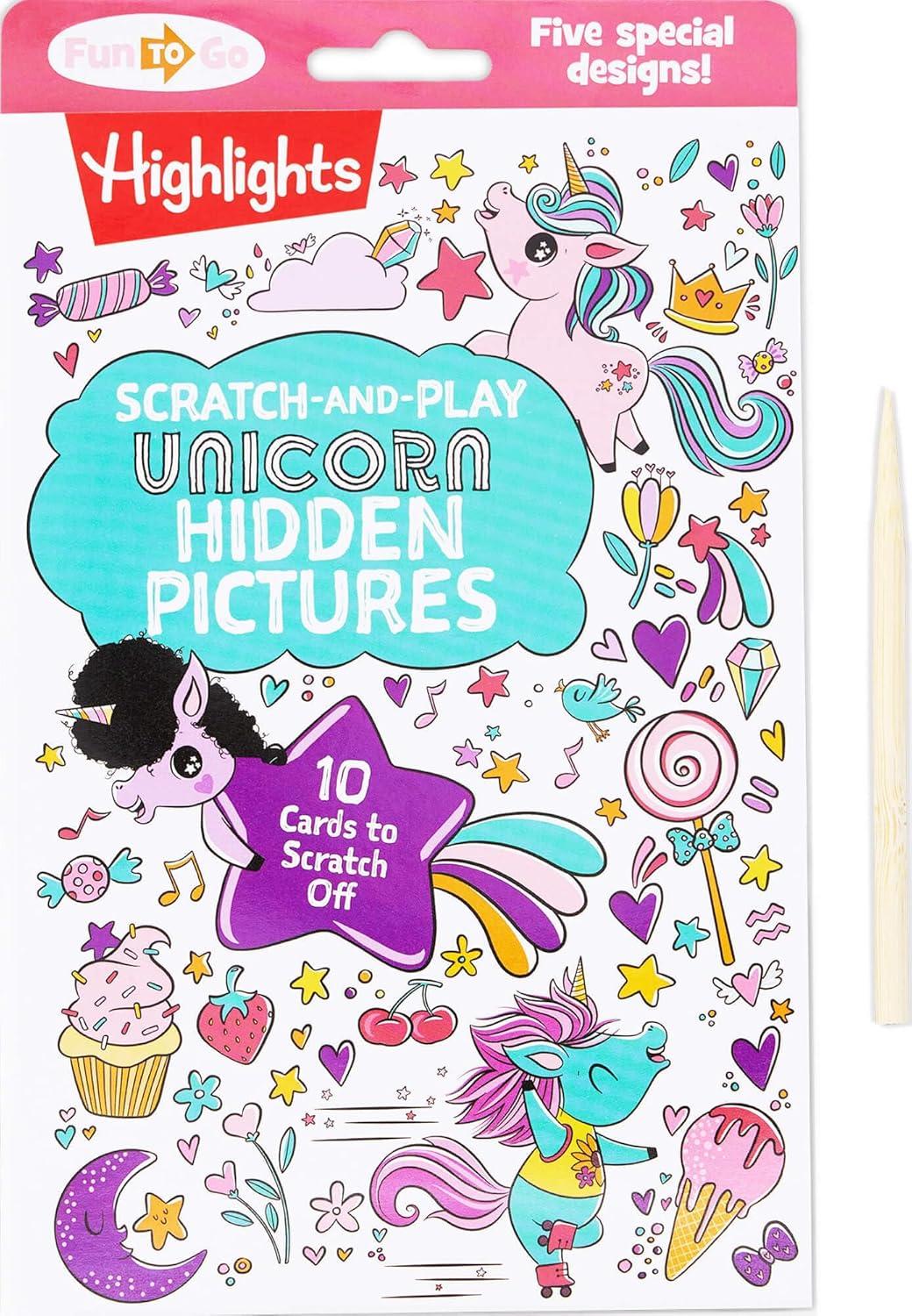 Sách ngoại văn: Scratch-And-Play - Unicorn Hidden Pictures