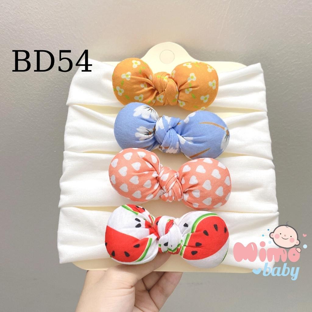 Băng đô vải gắn nơ phồng dễ thương cho bé gái BD54 Mimo Baby