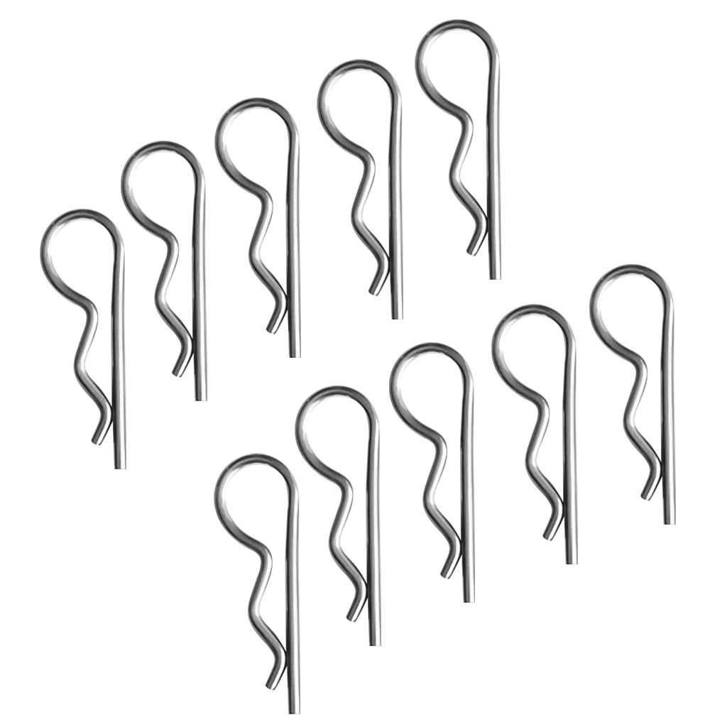 10 Miếng Mềm Thép Không Gỉ R Giữ Kẹp Lò Xo Bộ Carter Pin