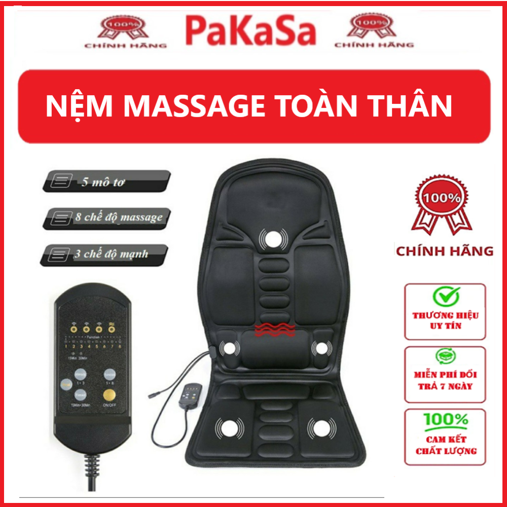 Nệm Massage Toàn Thân Thích hợp cho mọi người - Có Jack cắm xe hơi - Hàng chính hãng 