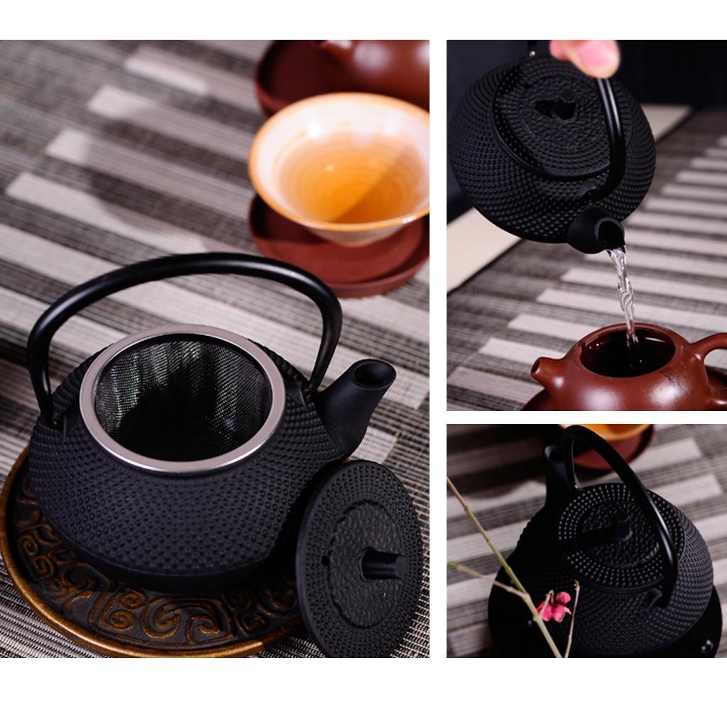 2 pieces Japanese Style Cast Iron Kettle Tetsubin Teapot Mini Tea Pot 50ml