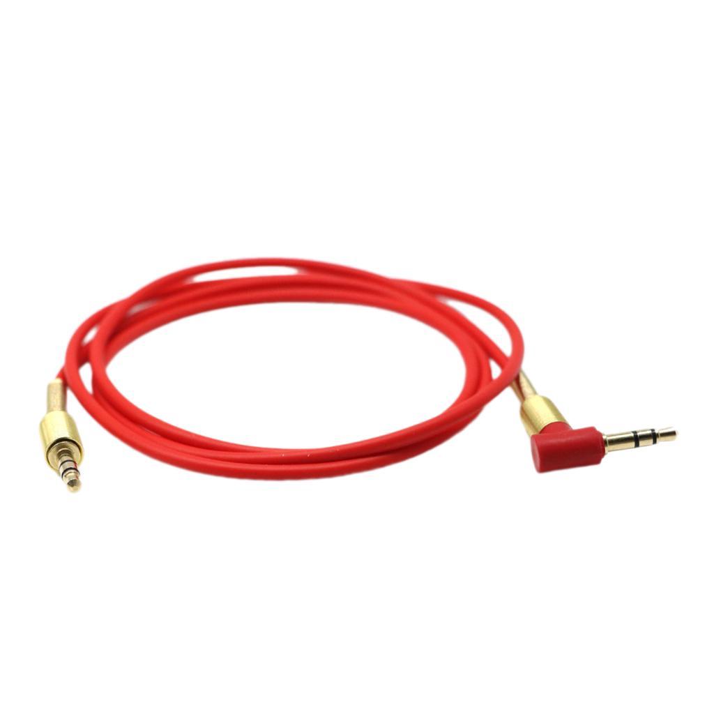 2x 3.5mm Aux Audio Male To Male Cable 90 Degree Right Angle for iPhone, MP3