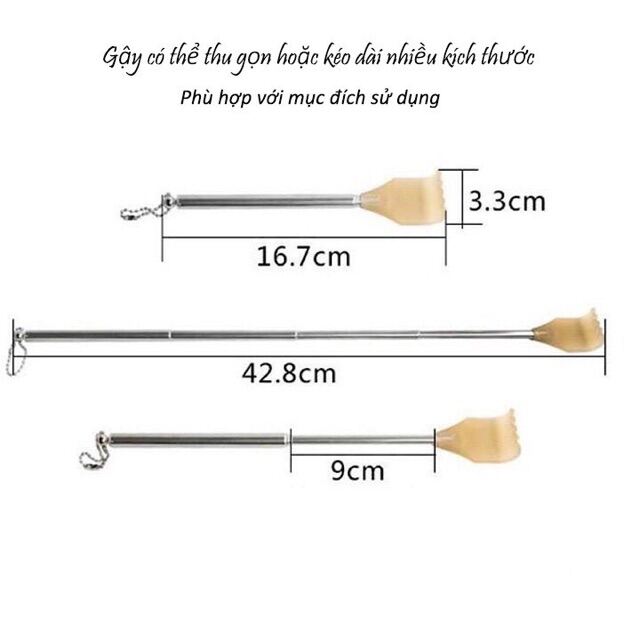 Móc Khóa Kiêm Gậy Gãi Lưng Rút Gọn